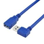 High Speed 5Gbps 90 Degree Right Angle Male to Female USB 3.0 Type A Extension