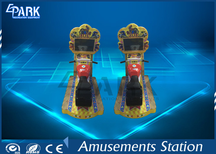 Indoor Coin Operated Little Motor Racing Game Machine With 22 Inch Screen