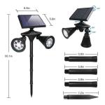 Waterproof 201 Stainless Steel Plastic 12LED Motion Sensor Wall Light for Back