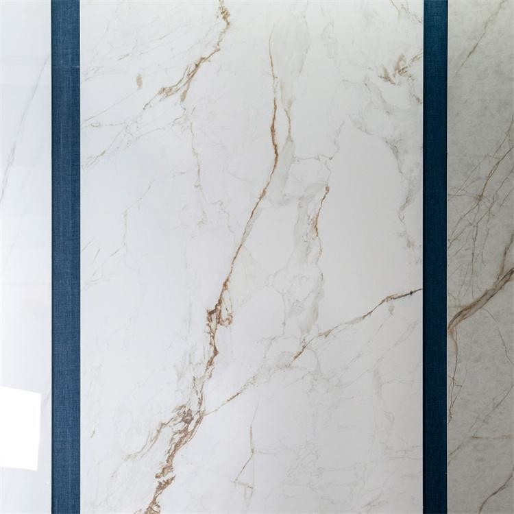 6mm 12mm Honed Calacatta Sintered Stone Big Slabs Heat Resistant