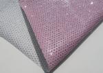 Chunky Metallic Sequined Perforated Leather Fabric Wallpaper Home Decoration