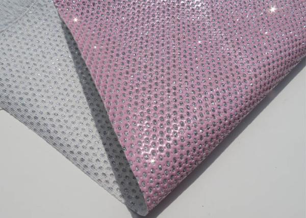 Chunky Metallic Sequined Perforated Leather Fabric Wallpaper Home Decoration