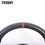 Leather Red Stitching Carbon Fiber Volkswagen Steering Wheel OEM 350mm