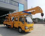 4x2 ISUZU 14m High Altitude Aerial Work Truck With Fold Arm Double Row Cabin