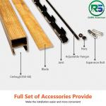 Environmental Friendly Linear Suspended Metal Ceiling 0.9mm White Aluminum