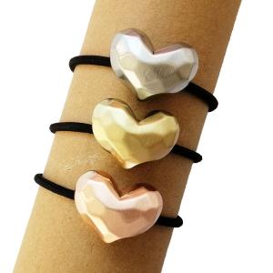 Wholesale Stretchy Fabric Hair Ties For Guys Ring Heart Shaped Scrunchies 8.6g from china suppliers