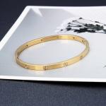 Bling Diamonds Light Luxury Gold Bangle Independent Design SS316l Gold Bangle