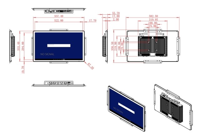 23.6-Inch Android Display for Logistics Monitoring and Automation Systems