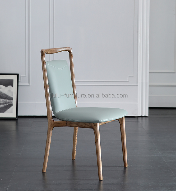 Home Furniture Modern Nordic Style Restaurant Dining Room Wood Dining Chairs with Nitrolacquer Finish