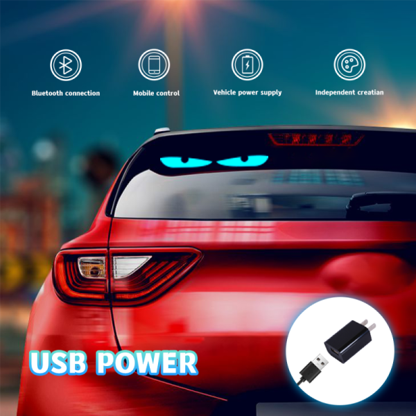 Weather Proof Demon Eye DIY Flexible LED Display Remote App Control For Car Truck