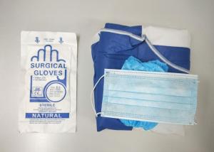 Wholesale Doctor Sterile Surgical Packs , Surgeon Gown Pack with Face Mask from china suppliers
