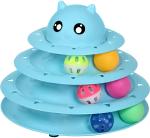 The best cat toys Roller 3-Level Turntable Balls with Six Colorful Balls