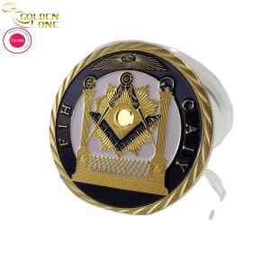 Wholesale Round Zinc Alloy Metal Challenge Coins Masonic Custom Gold For Business Gift from china suppliers