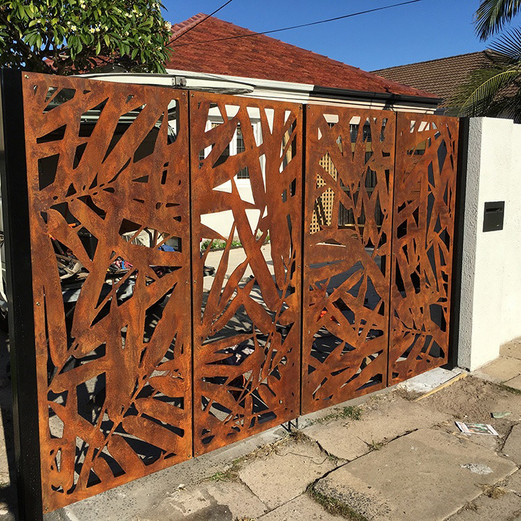 Corten Steel Privacy Screen Backyard Decoration