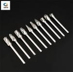 Double Flute Rotary File Color Coating Solid Carbide Burrs For High Speed