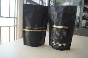 Wholesale Matt Black Tea Bags Packaging Stand Up with Degassing Valve from china suppliers