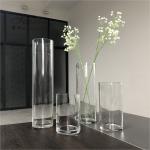Wholesale cheap wedding decoration different height glass cylinder vase