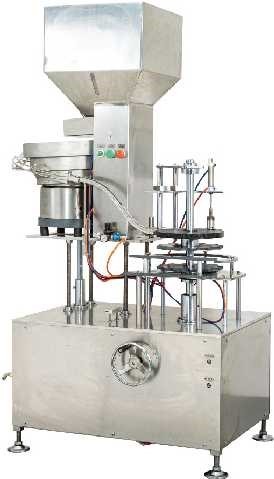 Automatic Safety Screw Capping Machine For Aerosol Products 80 Bottles / Min