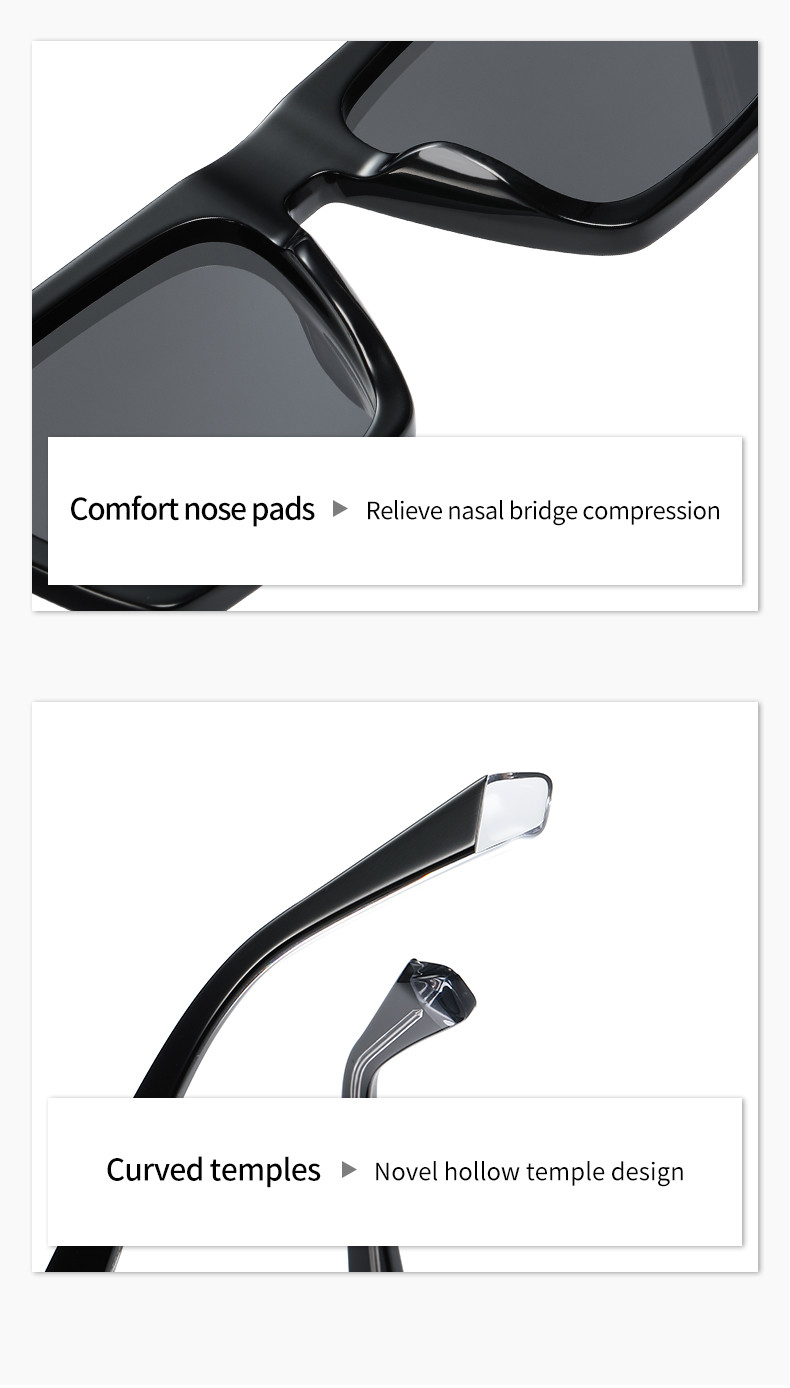 OEM ODM Square Acetate Sunglasses Unisex Men TAC Polarized