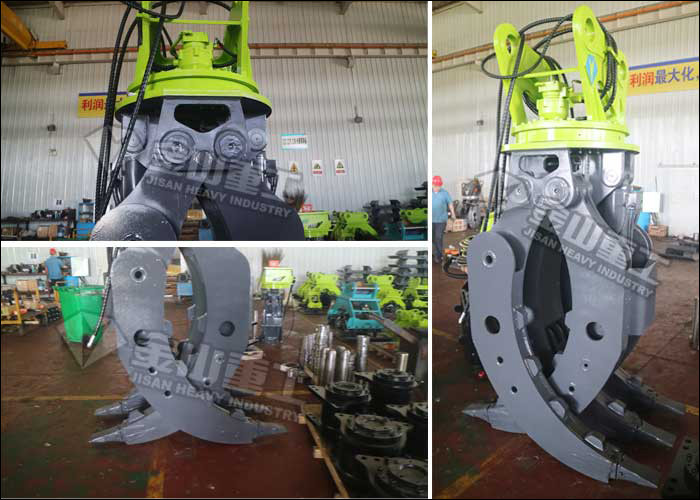 PC360 Safe Excavator Grapple Attachments 360 Degree Hydraulic Rotating