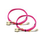 OM3 3.0mm SC/UPC To LC/UPC Duplex PVC Fiber Optic Patch Cord