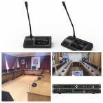CAT5 Network Digital Audio Conference System Black Color ABS Material
