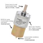 42mm Mini Brushed Dc Gear Motor Gearbox metal 24V High Torque Load