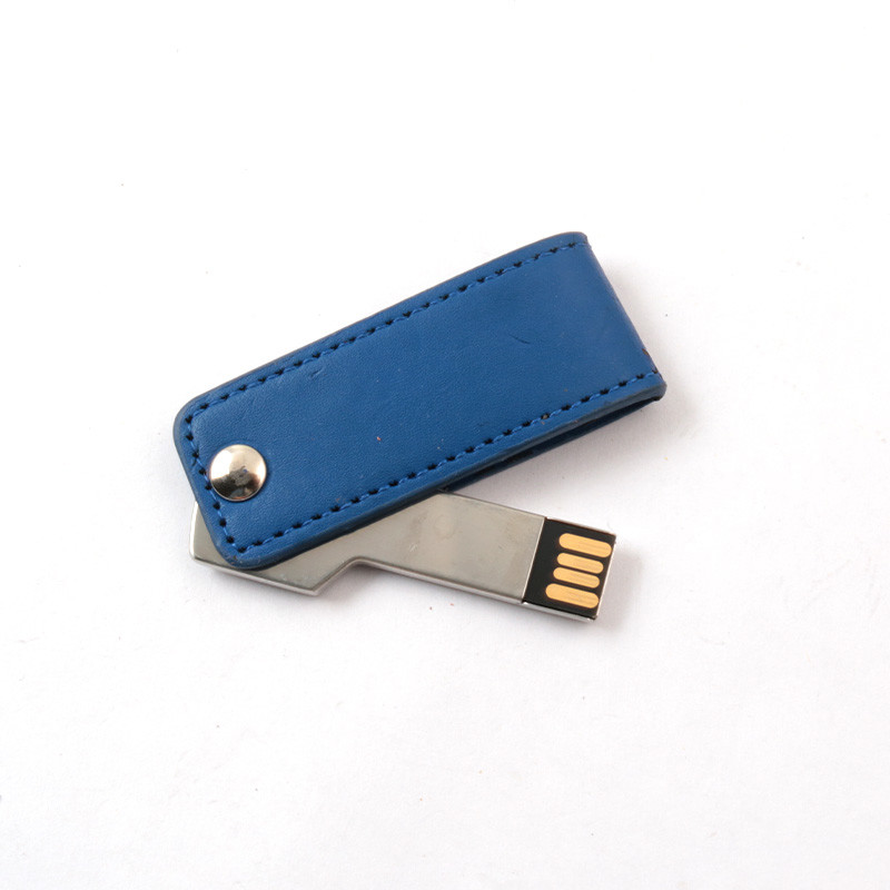 custom Embossing Logo PU Leather USB Flash Drive USB 2.0 Port