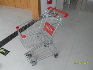 Wholesale Normal Grocery Store Wire Shopping Trolley with 4 swivel 4 inch PU wheels from china suppliers