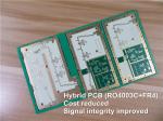4 Layer Printed Circuit Board Built On 0.01"(0.254mm) RO4350B + FR4