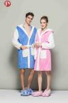 Warm Coral Fleece Soft Bathrobe Nightgown Hoodie Animal Robes Sleepwear For