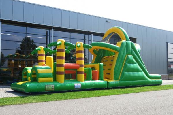Plato PVC Green Rent Inflatable Obstacle Course Backyard Inflatable Outdoor Play