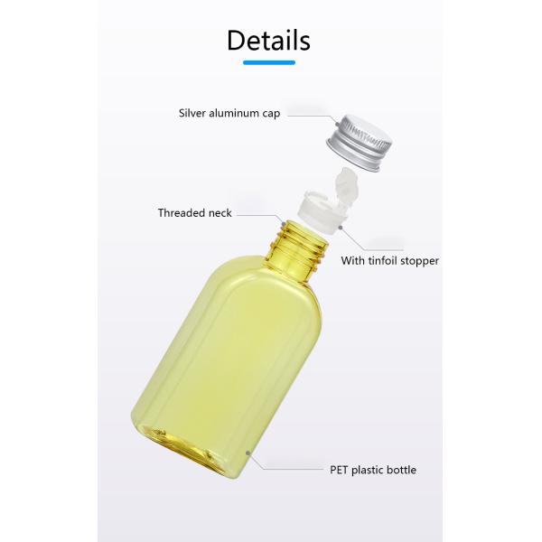 120ml PET Plastic Spray Bottle with Silver Aluminum Cap for Glycerin Packaging and Distribution