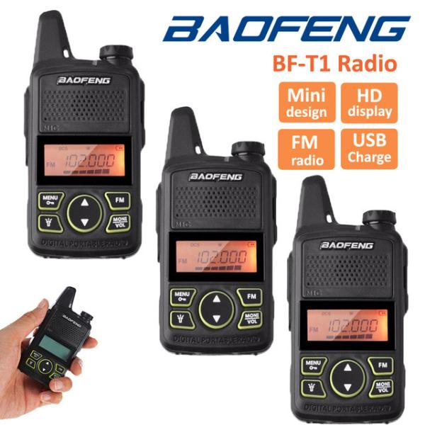 Two Way BF T1 Walkie Talkie UHF 400-470mhz 20CH Ham FM CB Radio Handheld