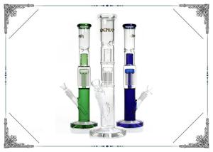 Wholesale 8 Arms Perc Glass Water Pipe With Splash Guard Straight Tube from china suppliers