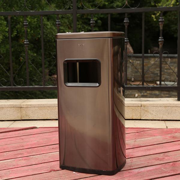Elevator Corridor Smoke Bucket Hotel Lobby Smoke Out Stainless Steel Outdoor Trash Can