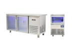 Air Cooled Glass Door Refrigerator , Multiply Shelves Under Worktop Freezer
