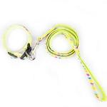 Cute Rainbow Pet Dog Collar Leash Set Nylon Custom Logo Fashion Sublimation