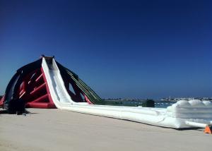 Wholesale 75m Long Outside Giant Inflatable Water Slide PVC Red White With Bolwer from china suppliers
