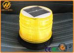 High Brightness LED Solar Beacon Flashing Safety Warning Light With Magnetic