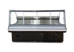 Transparent Glass Square Refrigerated Deli Showcase Single Temperature R404a