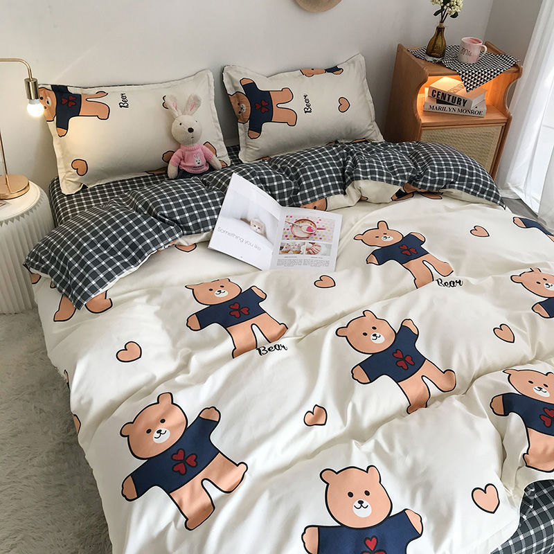 Modern Style Queen or King Size Bedding Set with Polyester Duvet Cover and Pillowcase