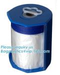 Pre-tapd paint masking film HDPE,Car paint repair masking film with tape, Hot