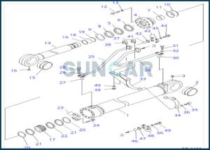 Wholesale 707-98-77210 7079877210 Bucket Cylinder Seal Repair Kit Fits PC1100-6 KOMATSU from china suppliers