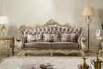 French style Luxury design of Living room Sofa sets 1+2+3 used Beech wood