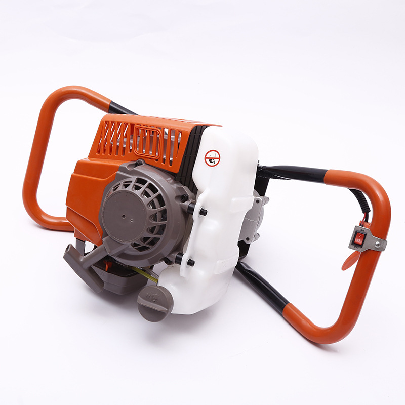 52cc Ground Digging Machine Petrol Gas Powered Post Hole Digger Borer 3Bits 2 Stroke
