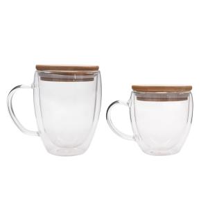 Wholesale High Borosilicate Glass Double Insulated Coffee Cups With Handles from china suppliers