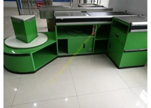 Wholesale Checkout Counter With Sensor Conveyor Belt / Cashier Desk Stand For Store from china suppliers