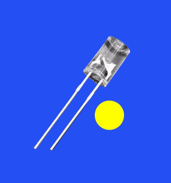 5mm 1.0Hz 1/2 Duty Cycle Yellow Color 585-595nm 1200mcd 90deg Capacitor Zener