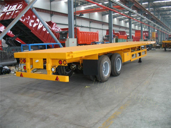 40 Foot Flatbed Container Trailer FUWA Axle Mechanical Suspension Type
